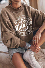 Load image into Gallery viewer, Round Neck Dropped Shoulder Graphic Sweatshirt
