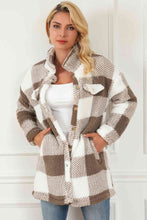 Load image into Gallery viewer, Plaid Button Down Coat with Pockets