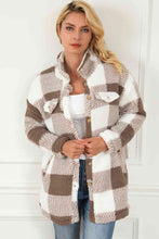 Load image into Gallery viewer, Plaid Button Down Coat with Pockets