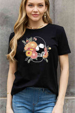 Load image into Gallery viewer, Simply Love Full Size Flower Skull Graphic Cotton Tee