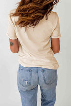 Load image into Gallery viewer, Pumpkin Graphic Round Neck Cuffed T-Shirt