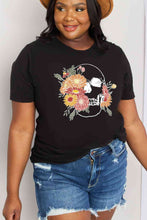 Load image into Gallery viewer, Simply Love Full Size Flower Skull Graphic Cotton Tee
