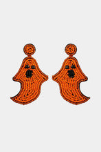Load image into Gallery viewer, Ghost Shape Beaded Dangle Earrings