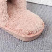 Load image into Gallery viewer, Faux Fur Crisscross Strap Slippers