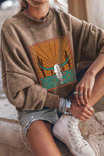 Load image into Gallery viewer, Round Neck Dropped Shoulder Graphic Sweatshirt