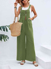 Load image into Gallery viewer, Full Size Wide Leg Overalls with Pockets