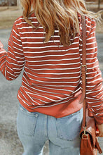 Load image into Gallery viewer, Striped Long Sleeve Round Neck Top