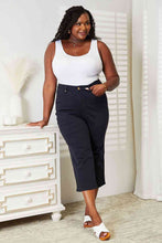 Load image into Gallery viewer, Judy Blue Full Size High Waist Tummy Control Garment Dyed Wide Cropped Jeans