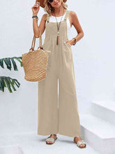Load image into Gallery viewer, Full Size Wide Leg Overalls with Pockets