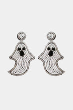 Load image into Gallery viewer, Ghost Shape Beaded Dangle Earrings