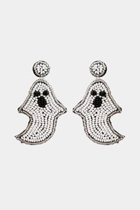 Ghost Shape Beaded Dangle Earrings
