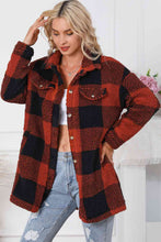 Load image into Gallery viewer, Plaid Button Down Coat with Pockets
