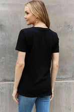 Load image into Gallery viewer, Simply Love Full Size Flower Skull Graphic Cotton Tee