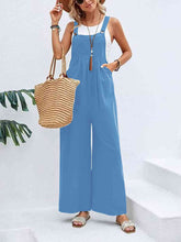 Load image into Gallery viewer, Full Size Wide Leg Overalls with Pockets