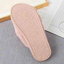 Load image into Gallery viewer, Faux Fur Crisscross Strap Slippers