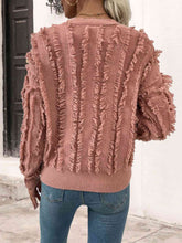 Load image into Gallery viewer, Frill Trim V-Neck Sweater