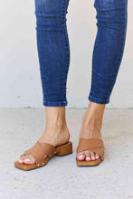 Load image into Gallery viewer, Weeboo Step Into Summer Criss Cross Wooden Clog Mule in Brown