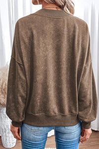 HOWDY Round Neck Drop Shoulder Sweatshirt