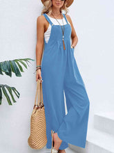 Load image into Gallery viewer, Full Size Wide Leg Overalls with Pockets