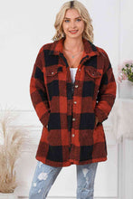 Load image into Gallery viewer, Plaid Button Down Coat with Pockets