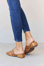 Load image into Gallery viewer, Weeboo Step Into Summer Criss Cross Wooden Clog Mule in Brown